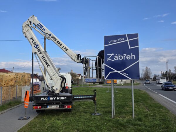 Montáž reklamy Zábřeh na Moravě